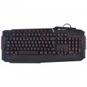 Teclado Gamer Hercules Com Multimidia Led 3 Cores Cabo Usb 1.8 Metros Abnt2 Preto - Gt200